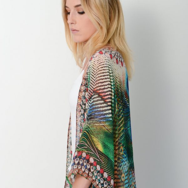 peacock feather cape